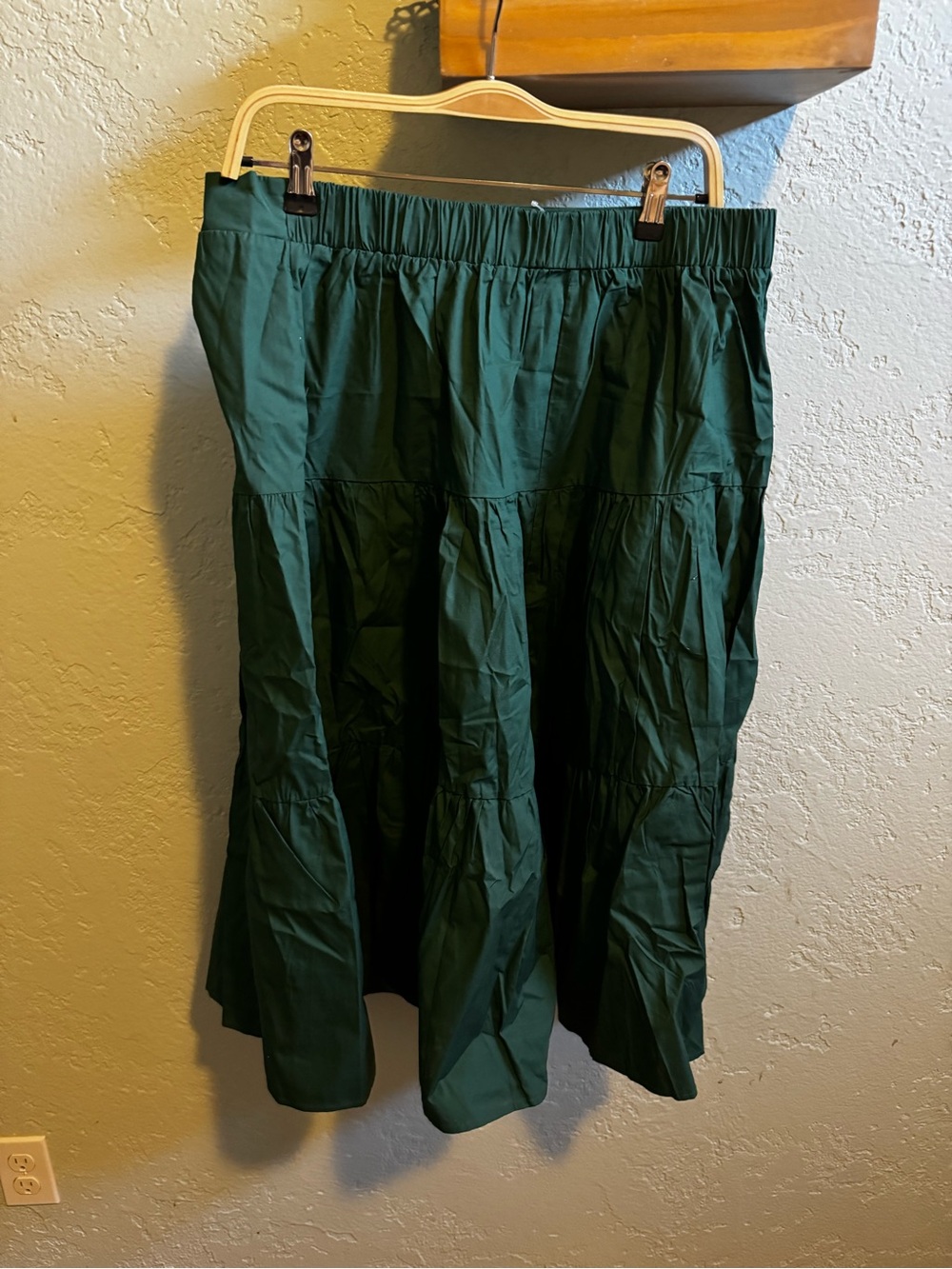 LuLaRoe Emerald Green Tiered Midi Skirt